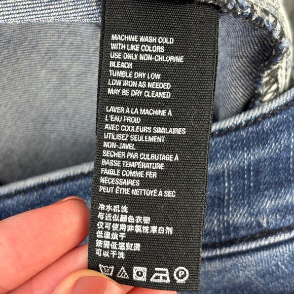 Free People We The Free Moto Jet Zip Skinny Baltic Crop Ankle Jeans Size 28 - Picture 12 of 15